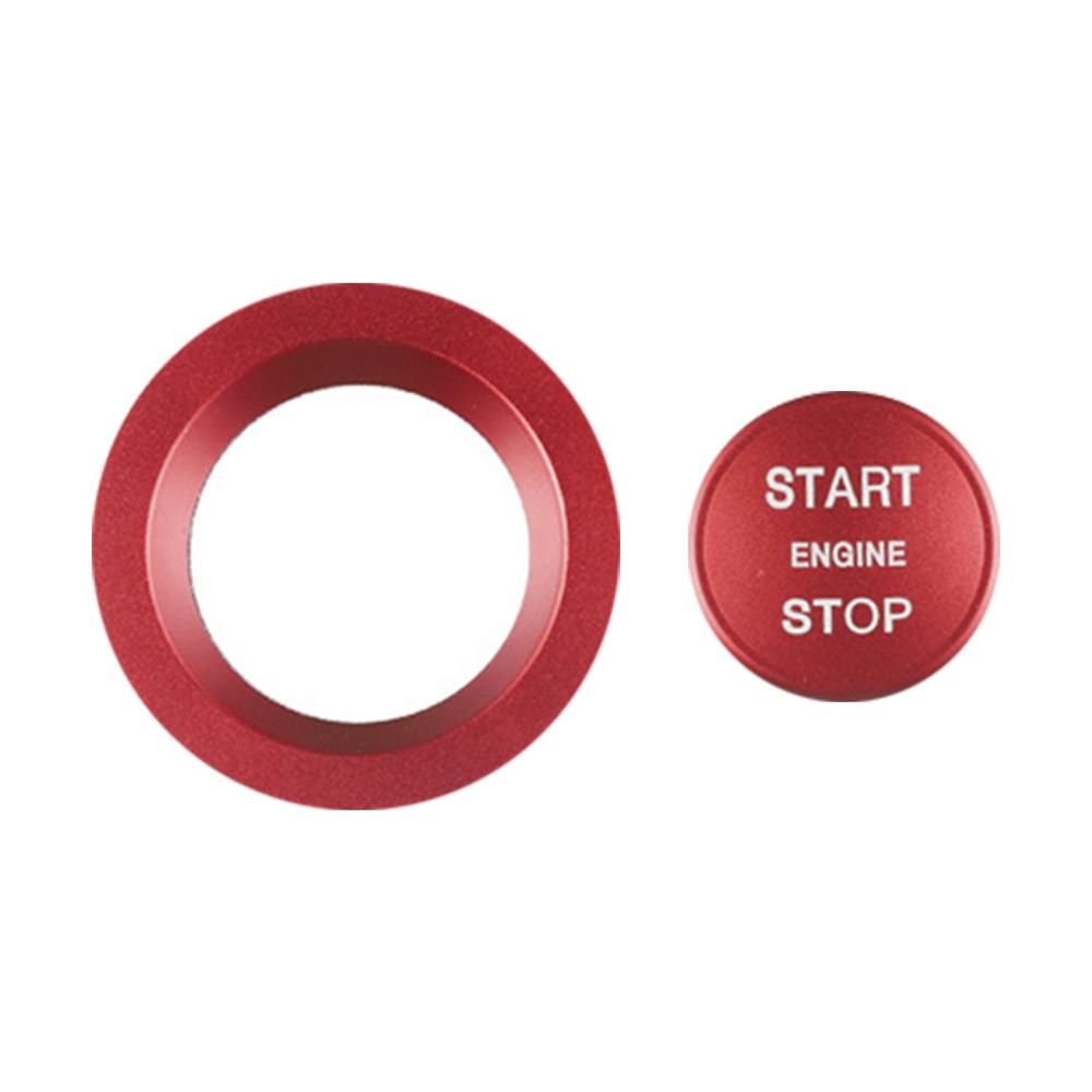 

2Pcs Blue/Silver Start Push Button Cover&Ring,For Land Rover Discovery Sport LR5 Range Rover Sport Vogue Evoque,Car Accessories красный