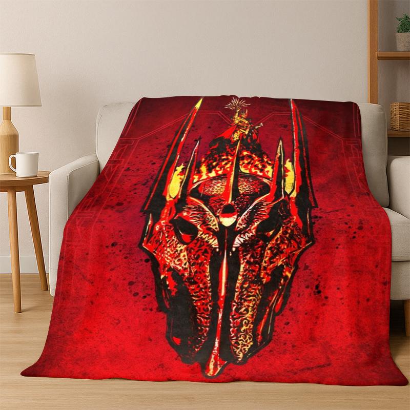 Movie L-Lord of The Rings H-Hobbit Flannel Blanket Soft Warm Blanket Throw Blanket for Bedroom Living Room Bed Picnic Gift Kid