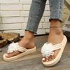 Summer Women's Sandals Fashion Bowknot Flip-flops Female Flat Non-slip Sildes Casual Outside Wear Thick Soled Ladies Beach Shoes