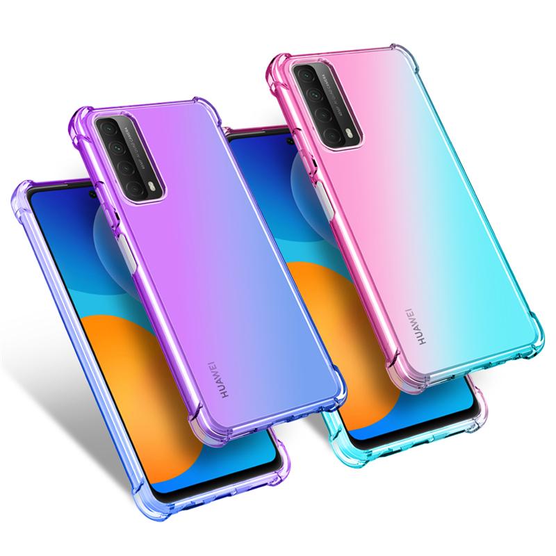 Colorful Soft Tpu Air Bag Case For P Smart 2021 2020 2019 P40 P30 Lite Anti -Knock Cell Phone Cover