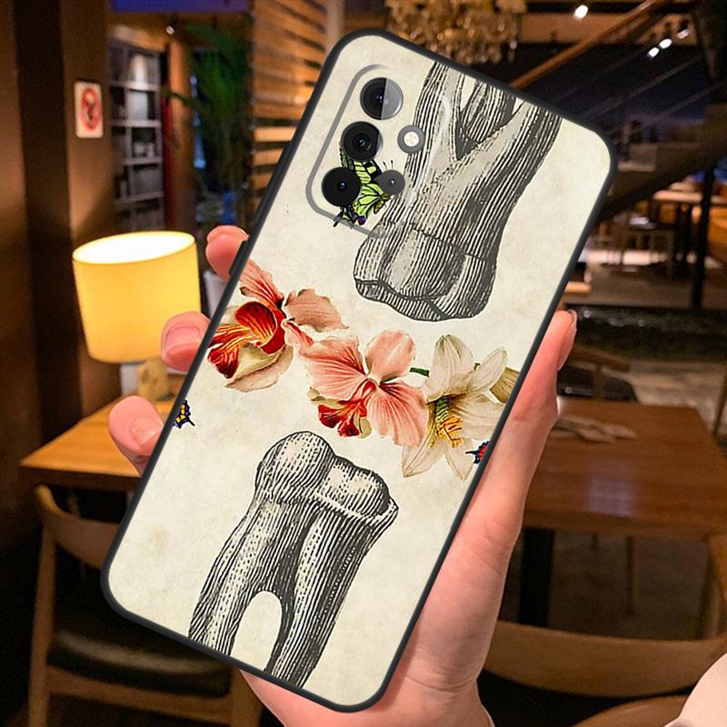 dentist tooth pattern Case For Samsung Galaxy A56 A36 A54 A34 A14 A06 A16 A26 A12 A32 A52 A13 A33 A53 A15 A35 A55