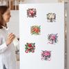 6Pcs Acrylic Animals Birthday Diamond Art Fridge Magnet Diamond Painting Fridge Magnet DIY Fridge Stickers for Car Mailbox Decor