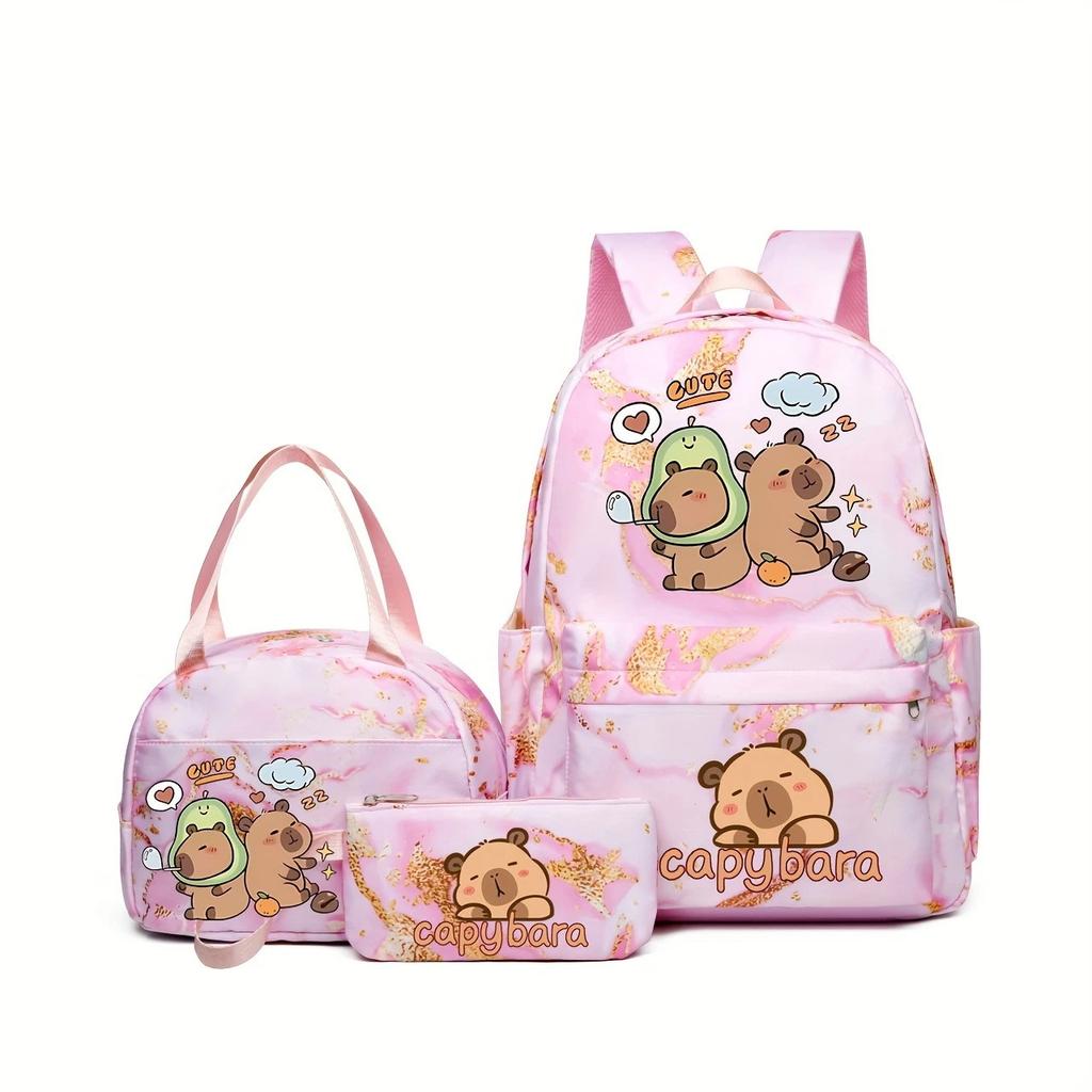 Student Schoolbag Cartoon Cute Large Capacity Backpack Lightweight Waterproof Middle School Student Backpack