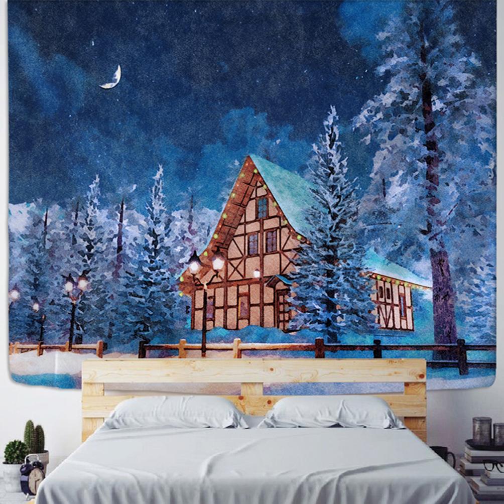 Christmas Eve Christmas Home Decor Tapestry Wall Decor Background Fabric Hippie Living Room Bedroom Tapestry tapeçaria de natal