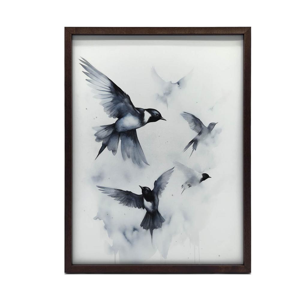 Spokój W Lotach Spokój W Lotach, 30X40 Cm, Rama Aluminiowa Złota, Papier Matowy 230 Gsm