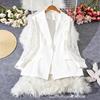 Giacca Cardigan in Pizzo da Donna Taglie Forti Primavera 2026 - Versatile Stile Europeo e Americano