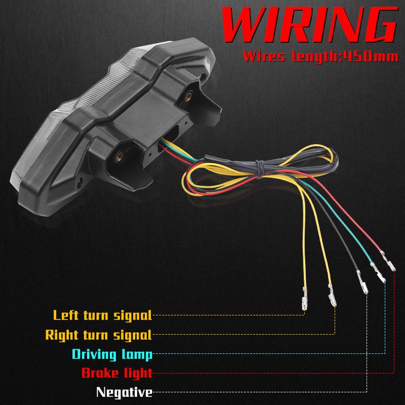 Motorcycle LED Taillight Brake Assembly with Steering Rear Tail Light For YAMAHA MT09 Tracer 2015 2016 2017 2018 FJ-09 2015-2018