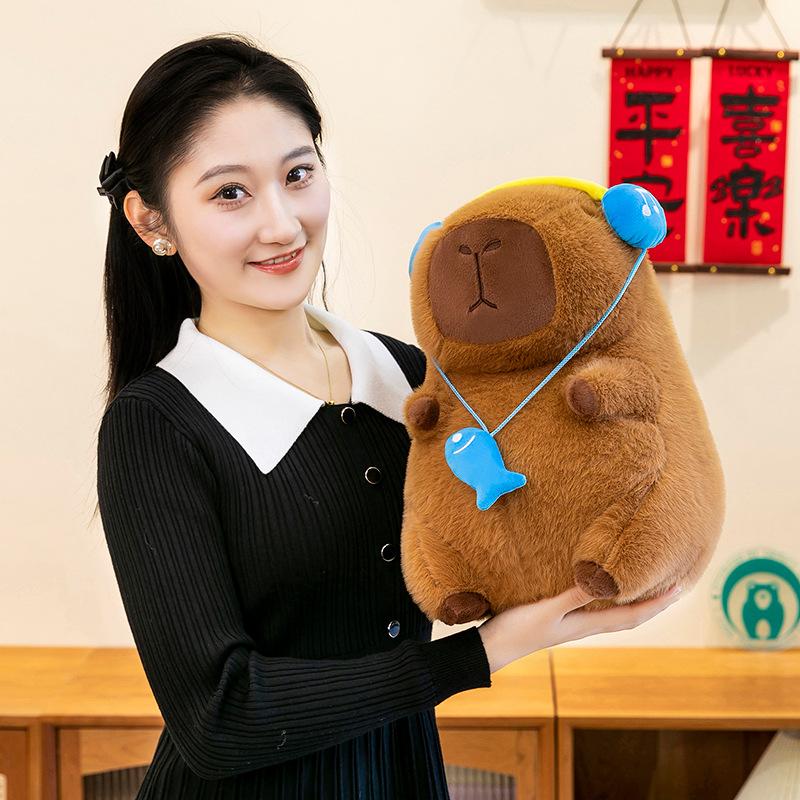 Capybara Doll Chef Capybara Magician Doll Headphones Plush Toy Ragdoll Pillow Gift for Children