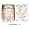 Spring Floral Washi Tape Set - 5 Rolls for Romantic Journals and Collages