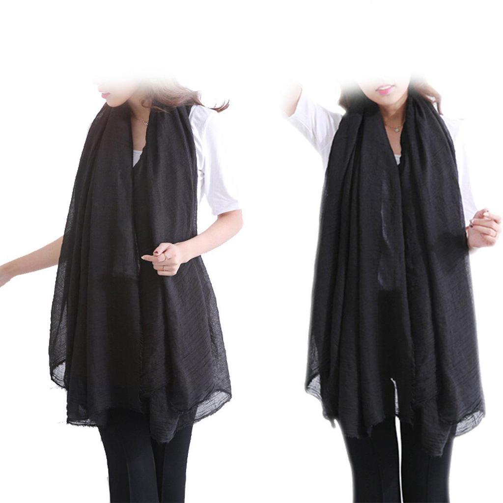 Women's Lightweight Oversized Faux Linen Beach Shawl Scarf - Perfect for Summer, Parties, Weddings, or Christmas Gifts