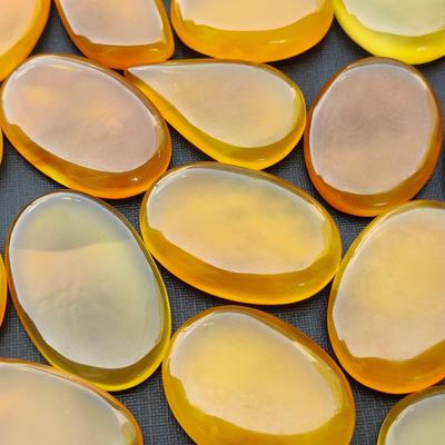 Natural Healing Transparent Yellow Onyx Cabochon Gemstone Lot, Gemstone Lot, Yellow Onyx Gemstone, Mix Shape With All Size.