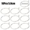 10 Piezas 38/50 mm Anillo para Colgar Cortina Herramienta de Almacenamiento Gancho Metálico para Cortina de Ducha Toalla Ferretería de Baño Con Ojales