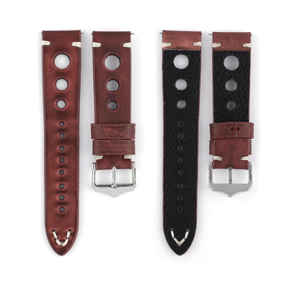 Handgefertigtes Echtes Leder Uhrenarmband 20mm 22mm 24mm Vintage Erste Schicht Rindsleder Uhrenarmband Armband Ersatz für Herren