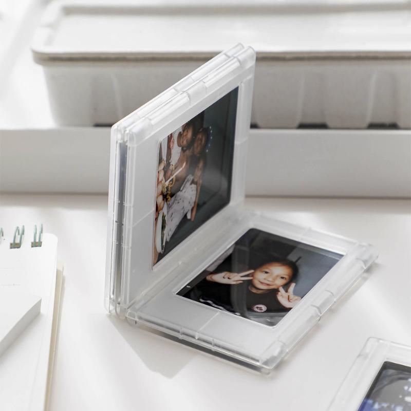 3-inch Magnetic Folding Photo Frame Bedroom Desktop Display Frame Transparent Refrigerator Magnet Photo Decoration Ornaments