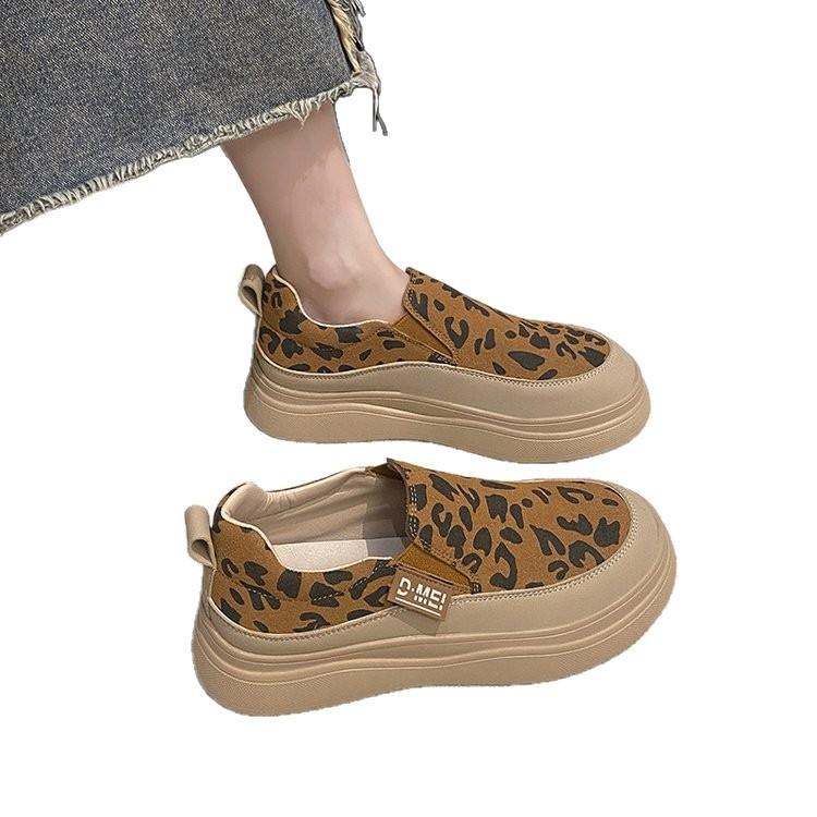 Leather Version~ 2025 Autumn New Versatile Casual Women's Shoes Comfortable Flat Bottom Round Head One Pedal Retro Single Shoes Women