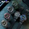 SANDA 3133 Student Electronic Wrist Clock Trendy Fashion Waterproof Week Day Display Digital Analog Watch Alarm Mode Teenager