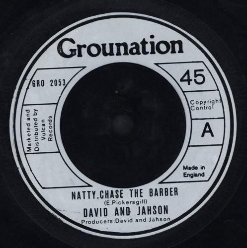 

7inch Record DAVID JAHSON - Natty Chase The Barber GRO2053 Grounation 1976 UK Reggae, Ska & Dub Used