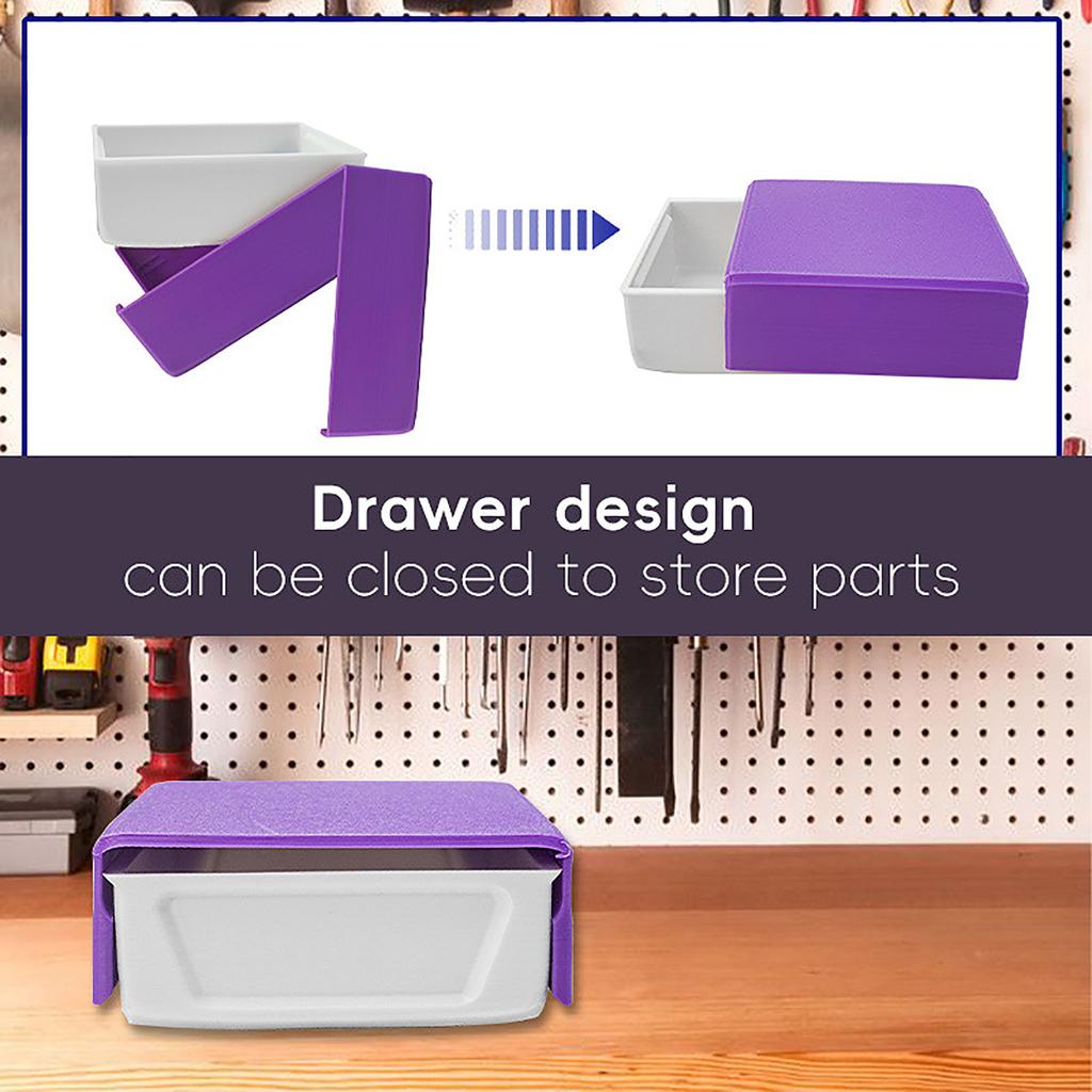 Parts Storage Box With Lid Plastic Organizer Container For Screws Bolts Hardware Tools