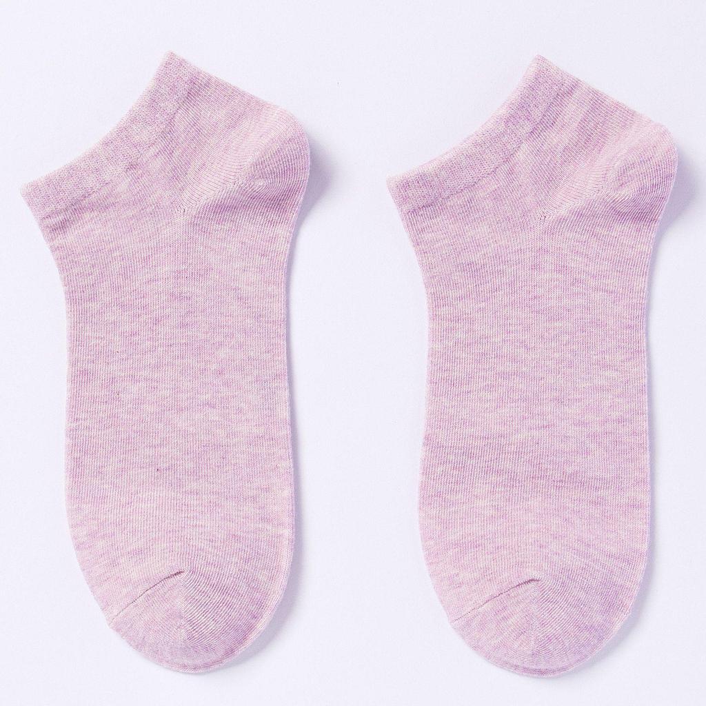 Women's Summer Cotton Candy Color Low-Cut Antibacterial Socks
