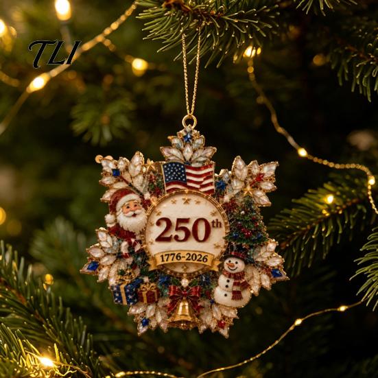 Indoor Outdoor Hanging Ornaments Snowflake Christmas Tree Ornament, Acrylic Holiday Decor Festive Decorations for Window Home Fireplace Display,