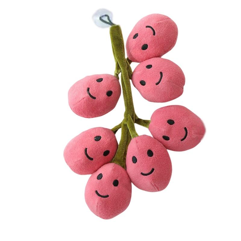 Funny Grapes Plush Toy Doll Unique Fruit Decorative Pendant For Creative And Quirky Decoration Short Plush Stuffed Toy