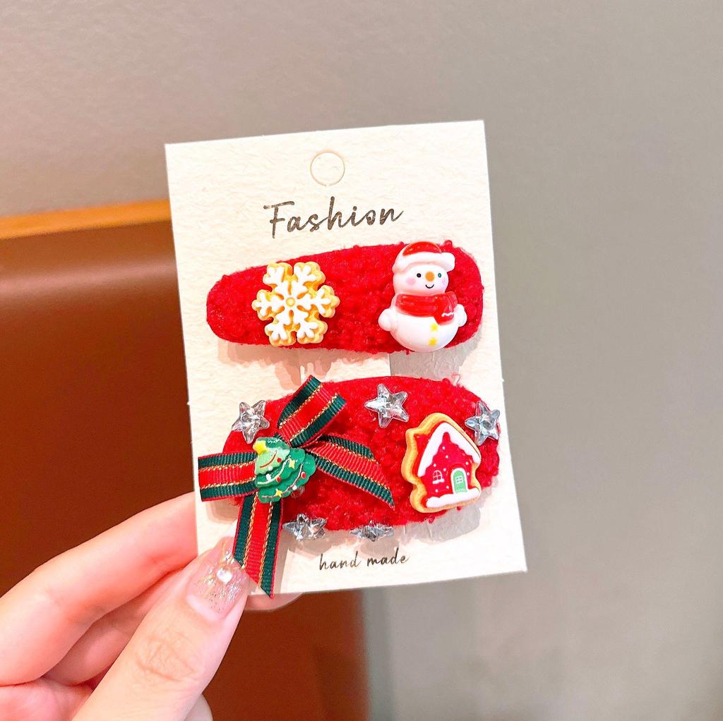 Versatile Santa Claus Hair Clips - Cute Christmas Hair Accessories for Women and Children