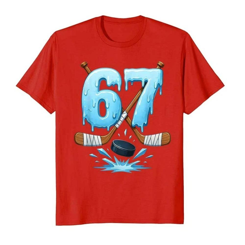 Sommer Mode 6 7 Print T-Shirt Herren Kurzarm Harajuku High Street Mode T-Shirt Mann Damen Sommer Oberteile