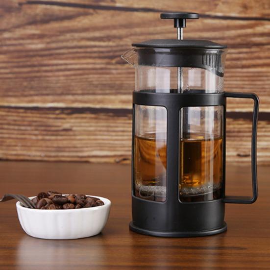 French Press Coffee Maker Heat-Resistant Glass Tea Brewer with 80-Mesh Filter Coffee Press for Tea Brewing