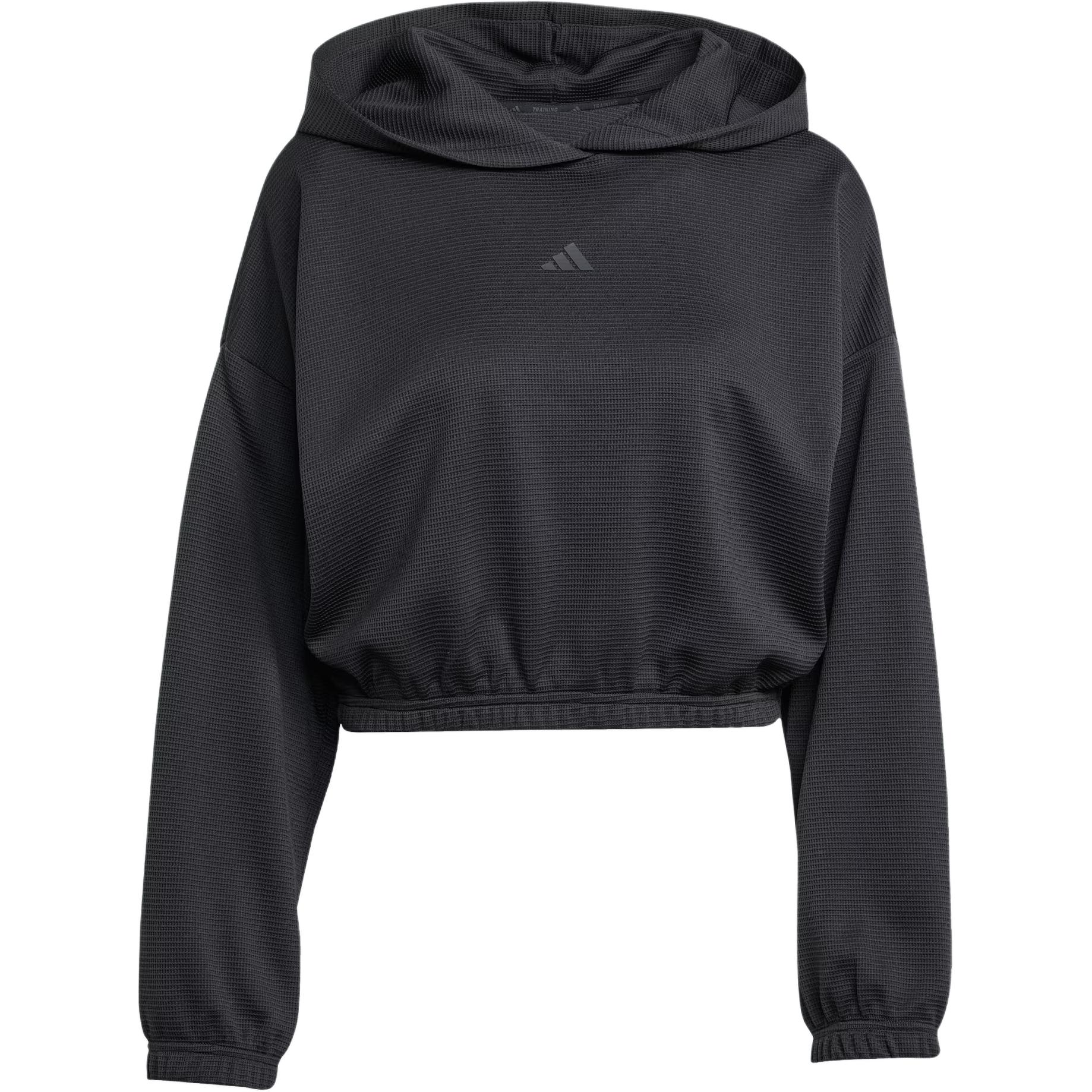

Adidas Yoga Cover-Up Solid Color Hooded Long Sleeve Sweatshirt Women tops JM4485 S