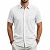 Men's Short Sleeve Quick Dry Outdoor Collared Shirt with Chest Pocket and Button Down Front for Casual Wear