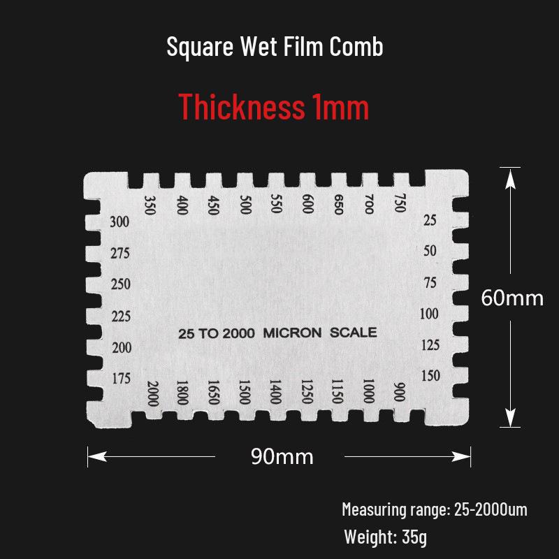 Hexagonal Stainless Steel High-Precision Wet Film Thickness Gauge Comb