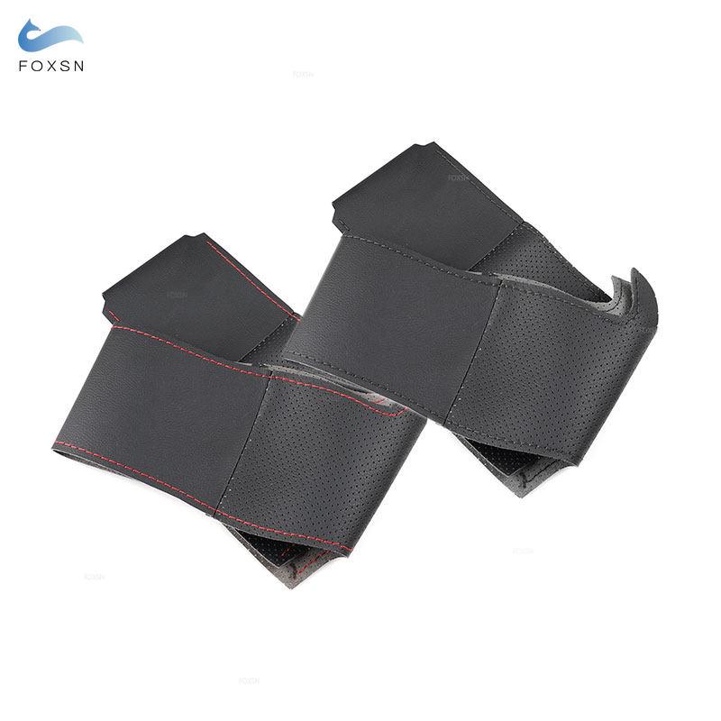 Hand Braid Perforated Microfiber Leather Car-styling Interior Steering Wheel Cover Trim For Volvo V40 XC60 S60 LV60