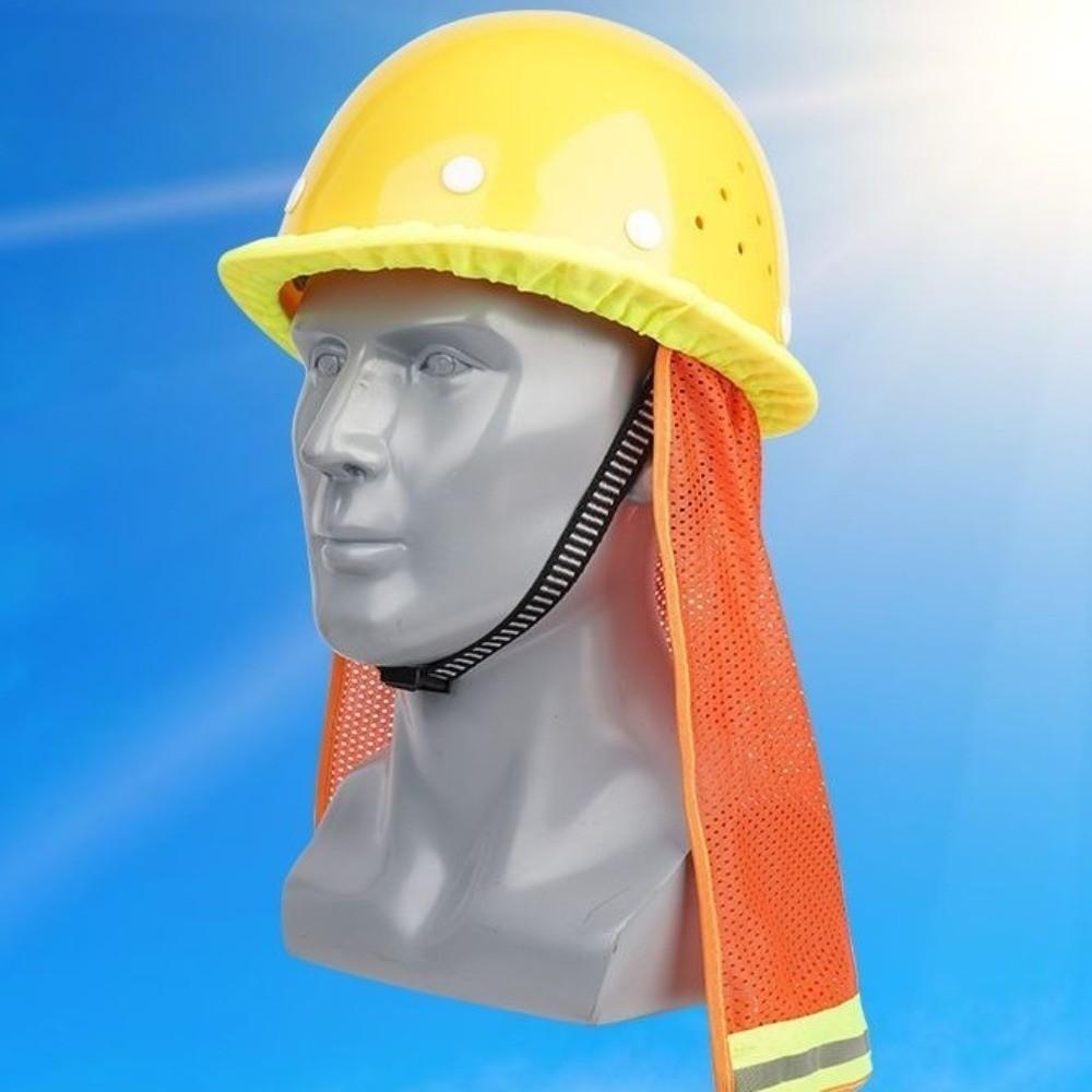 Breathable Hard Hat Sun Shade With Reflective Stripe Construction Hard Hat Cover  Work Accessory