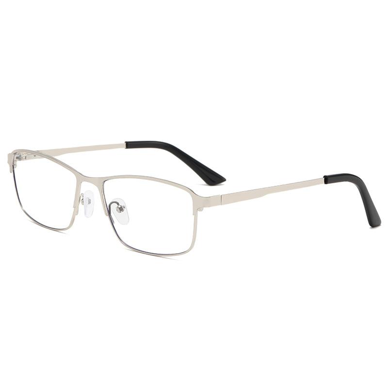 Ultra-light color-changing reading glasses for the elderly High-end, reading glasses Square metal color-changing reading glasses dual-purpose