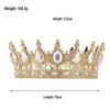European-American Queen Crystal Alloy Round Crown Wedding Headdress