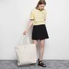 Unisex Canvas Square Big Tote Bag Ivory