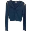 ADEAM Navy 40800 Lace X Knit Cardigan Tops XS NavyUsed