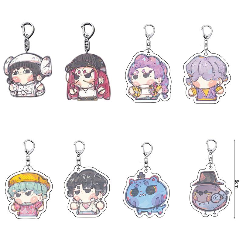 1 Set Kpop Demon Hunter Schlüsselanhänger Saja Boys Schlüsselanhänger Kpop Schlüsselring für Taschen Accessoires Partygeschenke Huntrix Schlüsselanhänger Fangeschenke