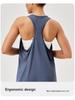 Women's Loose Tank Top Yoga Sets Breathable Quick Dry Sleeveless Workout Running Top