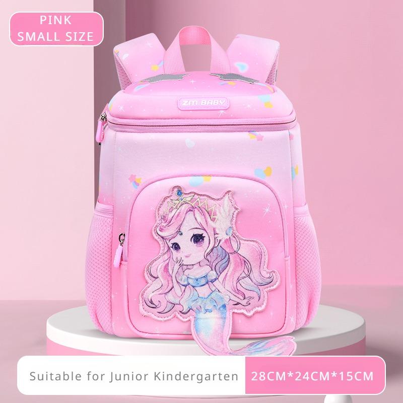 2025 Neue 3D Cartoon Kindergarten Buchtasche Niedliche Meerjungfrau Schultaschen für Mädchen 3-6 Jahre SBR Wasserdicht Rückenschutz Kinder Umhängetasche Rucksack