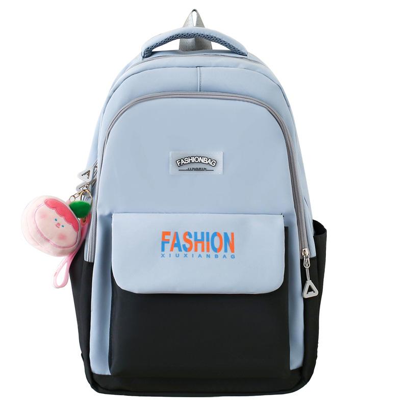 Schoolbag New Student Backpack Female Korean Edition Trend Letters Japanese Campus School Bag Outdoor Travel Computer Backpack