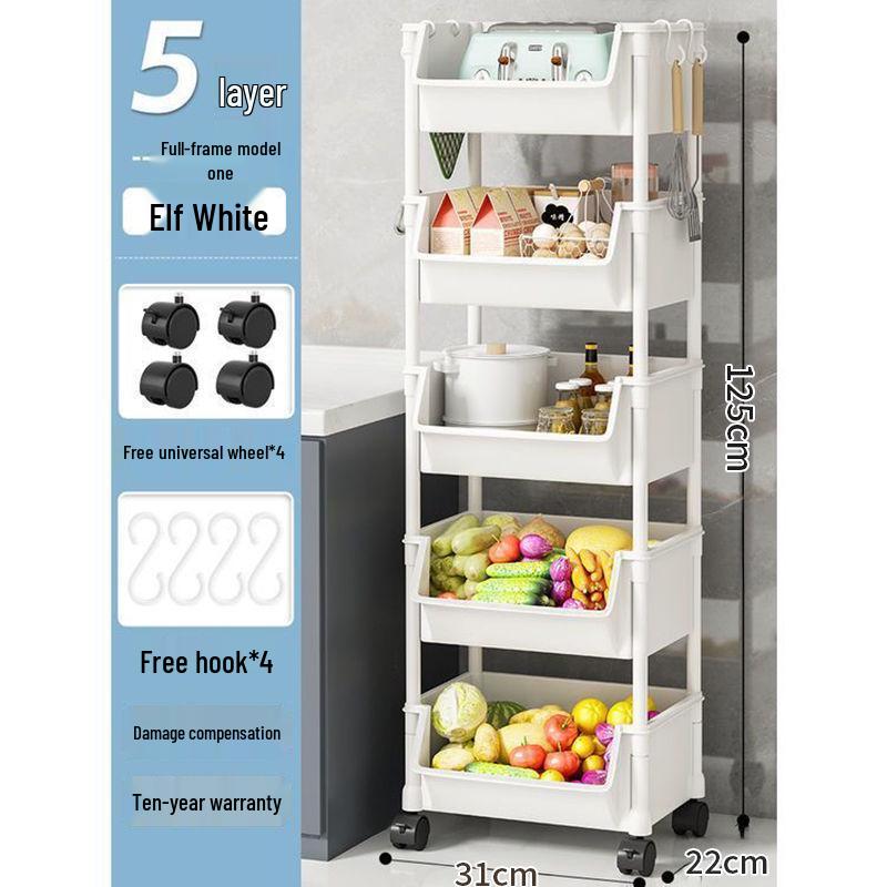Multi-layer Kitchen Storage Rack for Snacks, Fruits, and Vegetables
