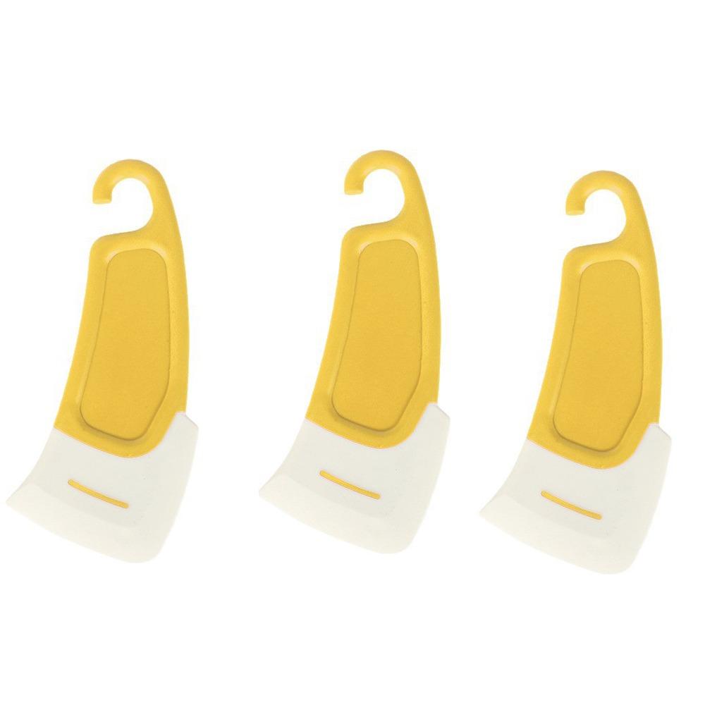 3PCS Non-scraping Pan Scraper Multi-purpose Pot Scraper Silicone Cleaning Spatula  Pan Pot Cleaning 3 PCS