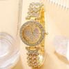 Fashion Quartz Ladies Watch Luxury Design Rhinestone Encrusted Butterfly Watch Valentine's Day Gift