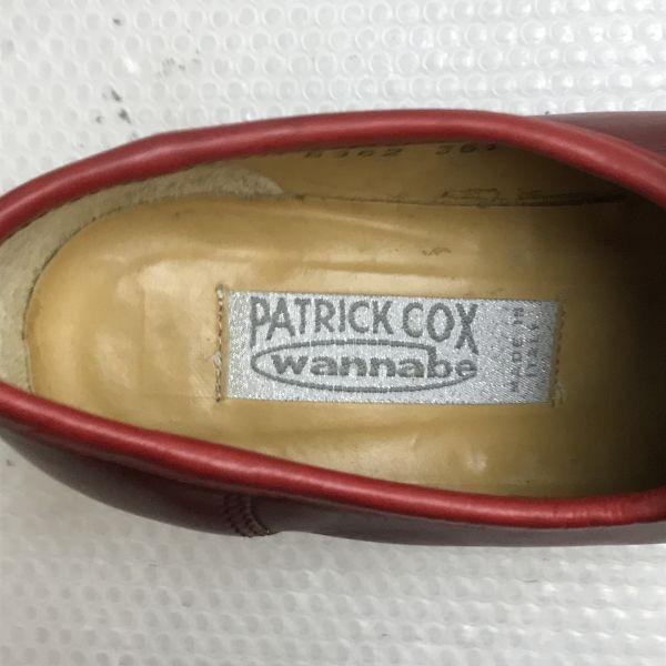 PATRICK COX leather loafers 36.5 23 red Italy(USED)