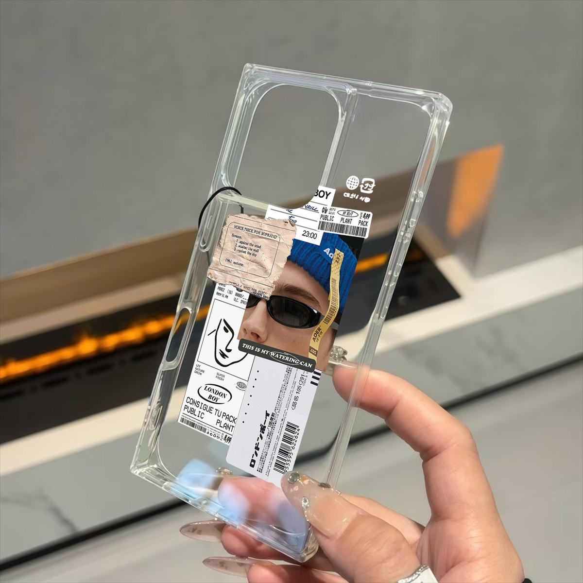 

Прозрачный квадратный чехол-трубка для защиты iPhone 14 Pro Max 12 16 ProMax 15 Plus 13 11, защита от окисления, мужской узор iphone 11 ProMax