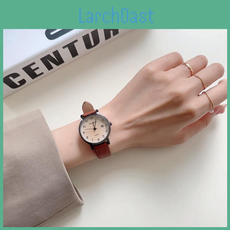 New Fashion Watches Casual Women Leather Belt Watches Simple Ladies Round Digital Quartz Wristwatches