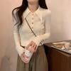 New spring and autumn collar knitted sweater chic bottoming shirt women's autumn and winter high-end sweater