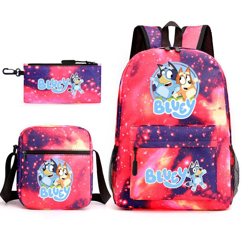 New Product, Bruwangwang Student Schoolbag, Fashionable and Popular, Backpack, Shoulder Bag, Pencil Bag, Three-piece Set.