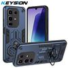 KEYSION Shockproof Case for Infinix Note 50 Pro 4G Silicone+PC Metal Ring Stand Phone Back Cover for Infinix Note 50X 5G 50S 5G